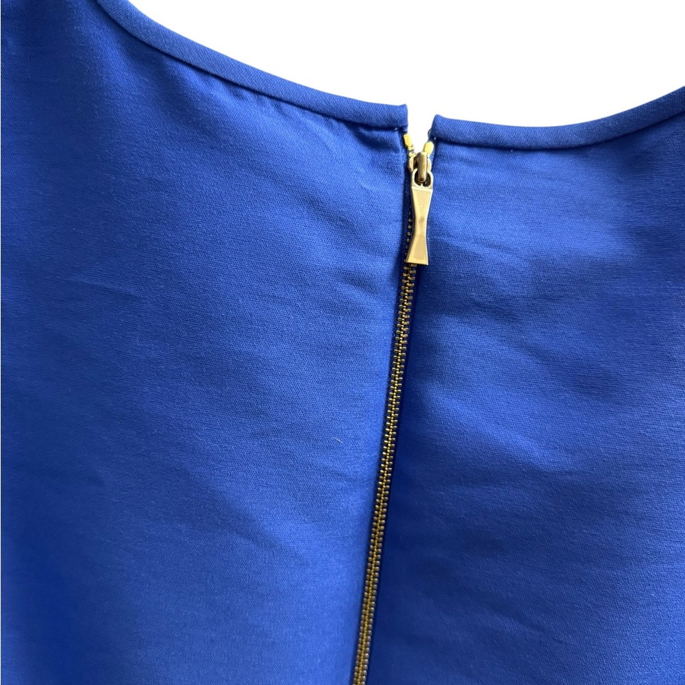 Kate Spade Royal Blue Sleeveless Sheath Dress - Size 12 - Picture 4 of 6